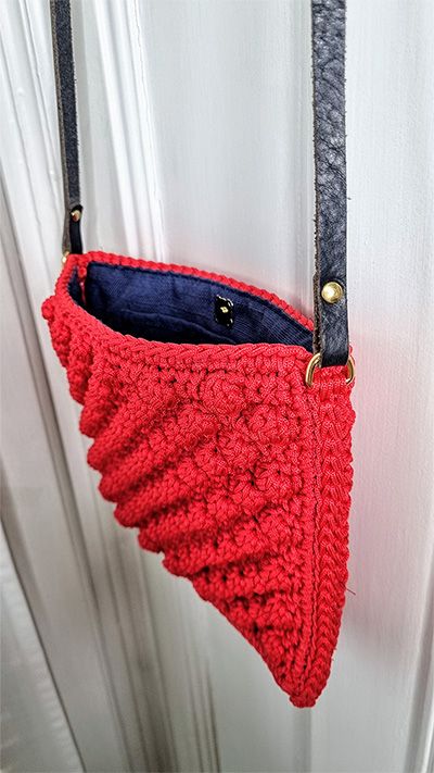 Le Borse Di Chiara Tracolla Crochet rosso con fodera