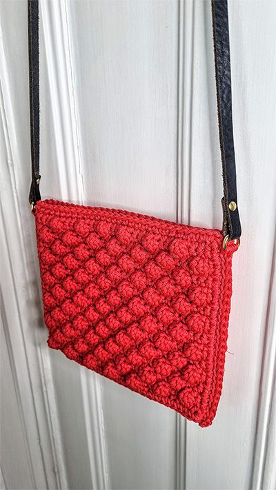 Le Borse Di Chiara Tracolla Crochet rosso con fodera